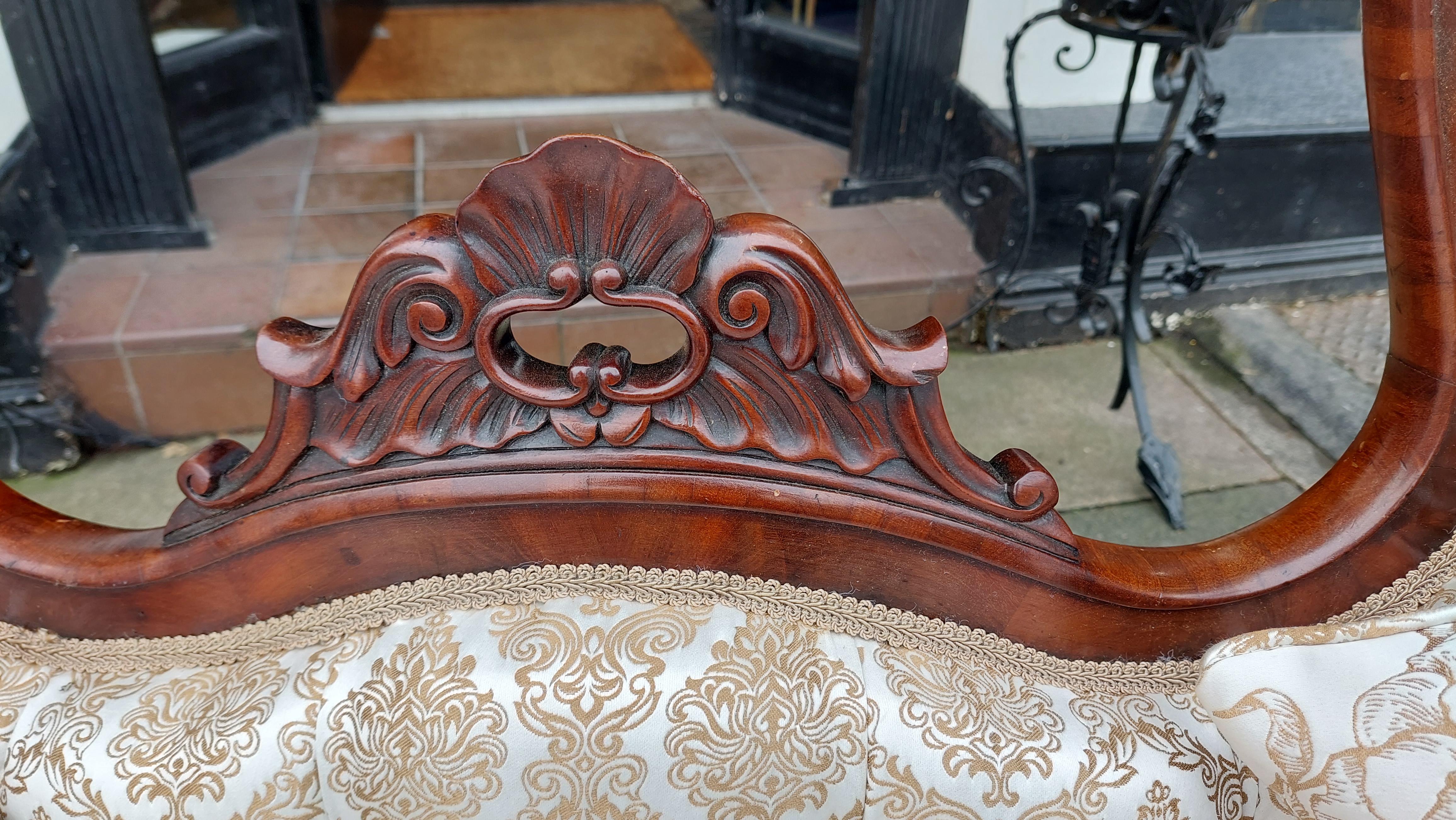 Pair of Flemish Mid 19thC Flame Mahogany Sofas For Sale 1