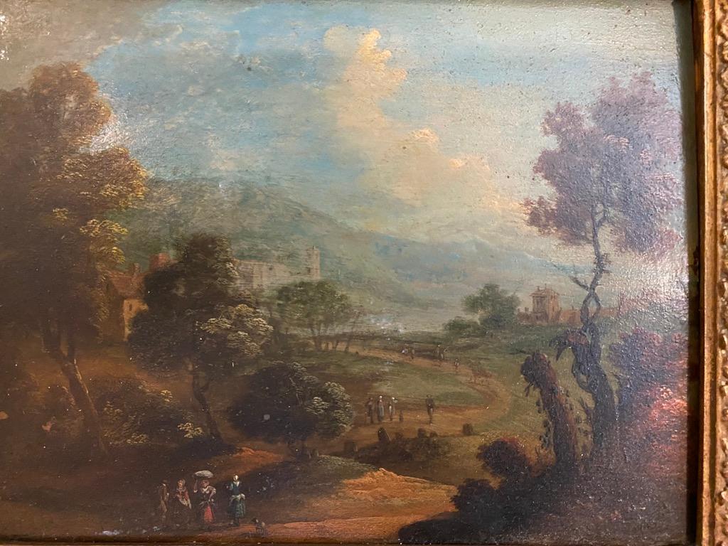 Pair of Flemish Oil on Copper Landscape Paintings 5