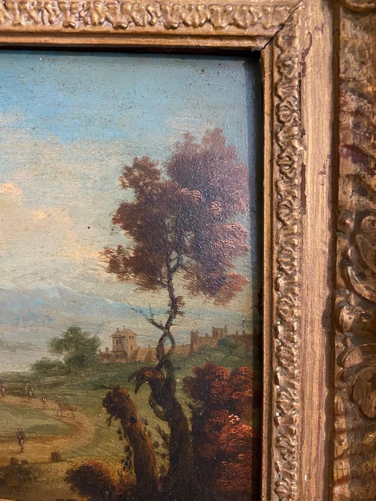 Pair of Flemish Oil on Copper Landscape Paintings 6
