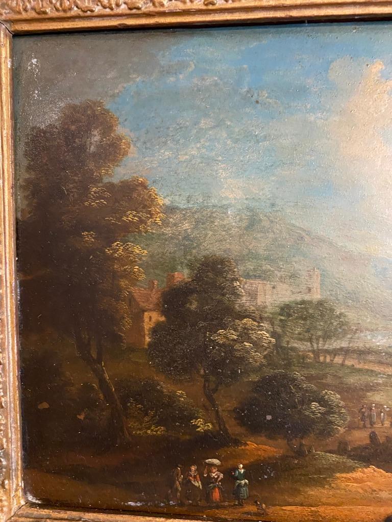 Pair of Flemish Oil on Copper Landscape Paintings 7
