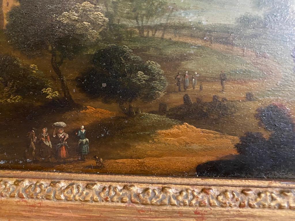 Pair of Flemish Oil on Copper Landscape Paintings 8