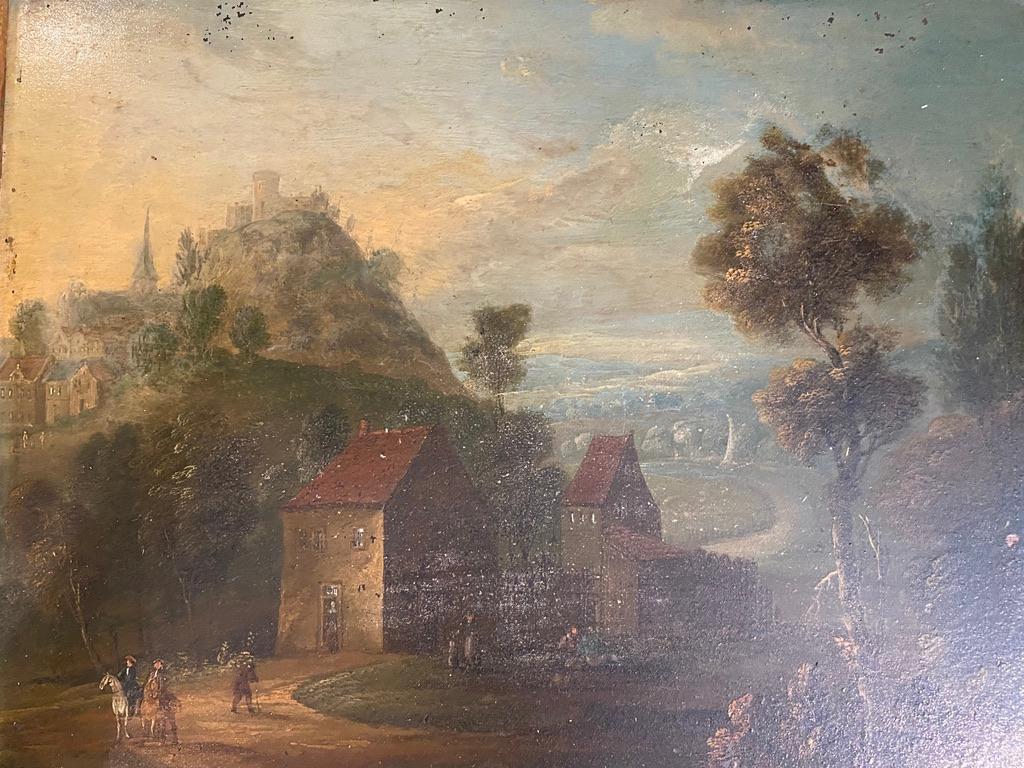Pair of Flemish Oil on Copper Landscape Paintings 1
