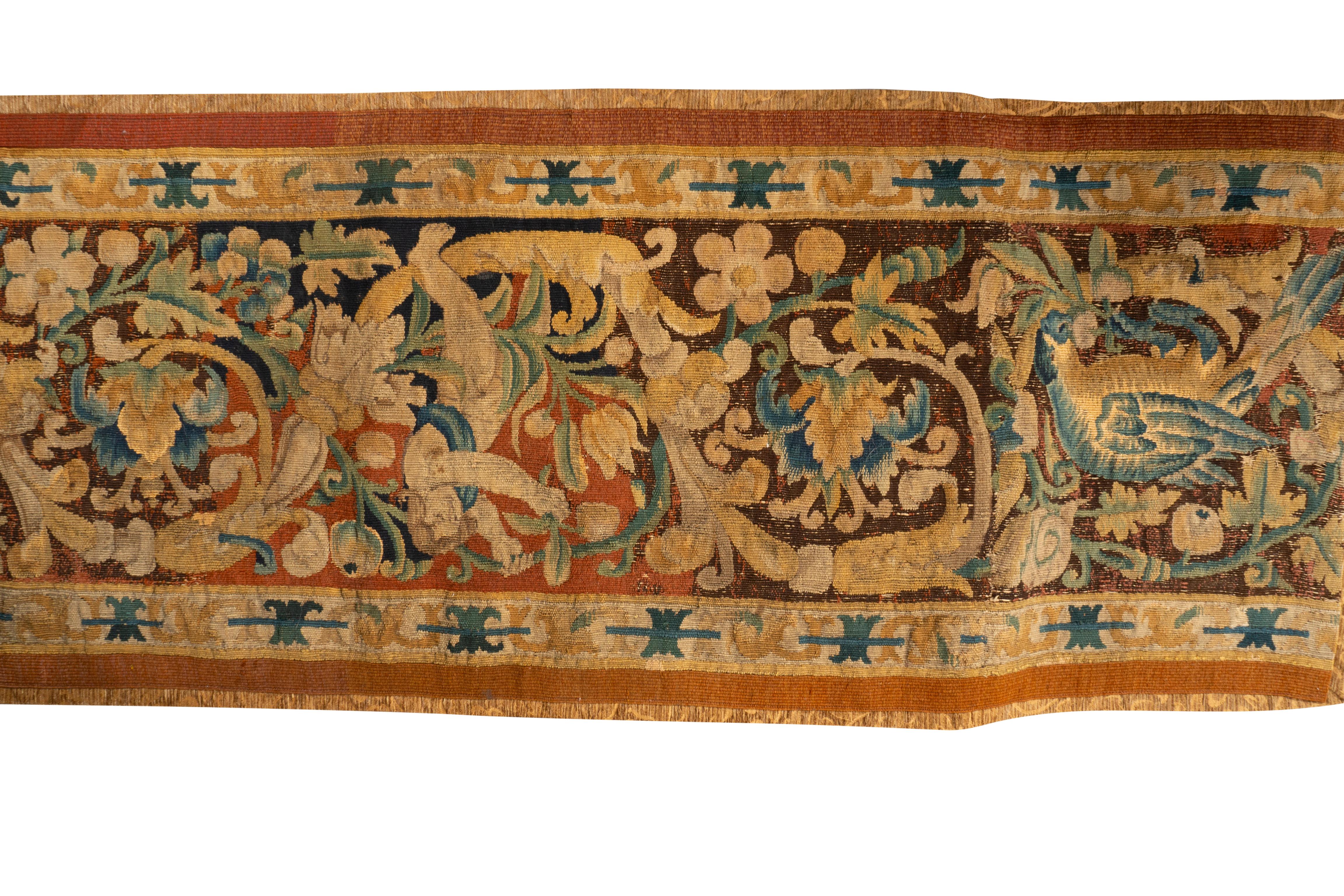 Pair Of Flemish Tapestry Border Panels For Sale 4