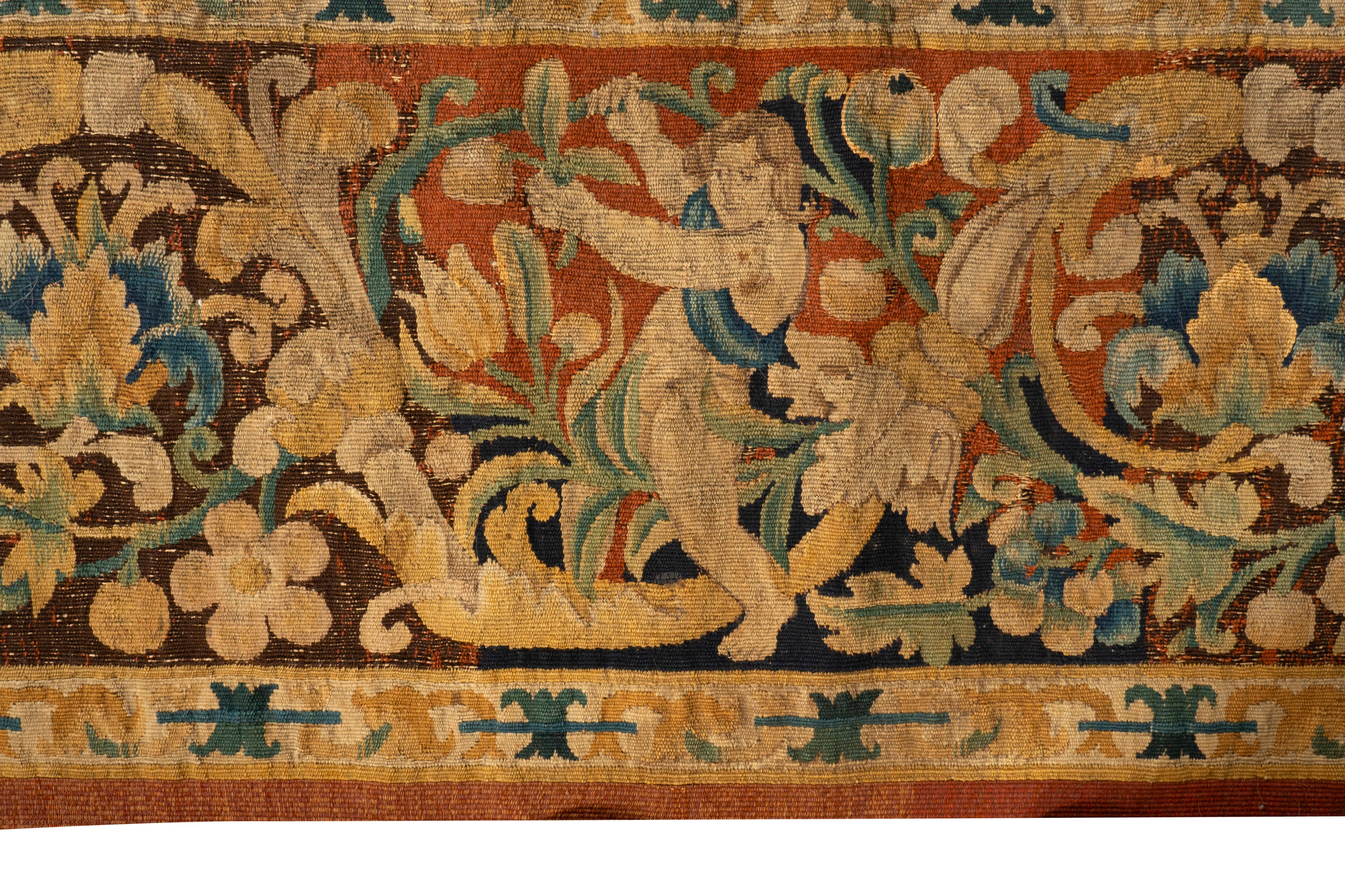 Paar Flemish Tapestry Border Panels 7