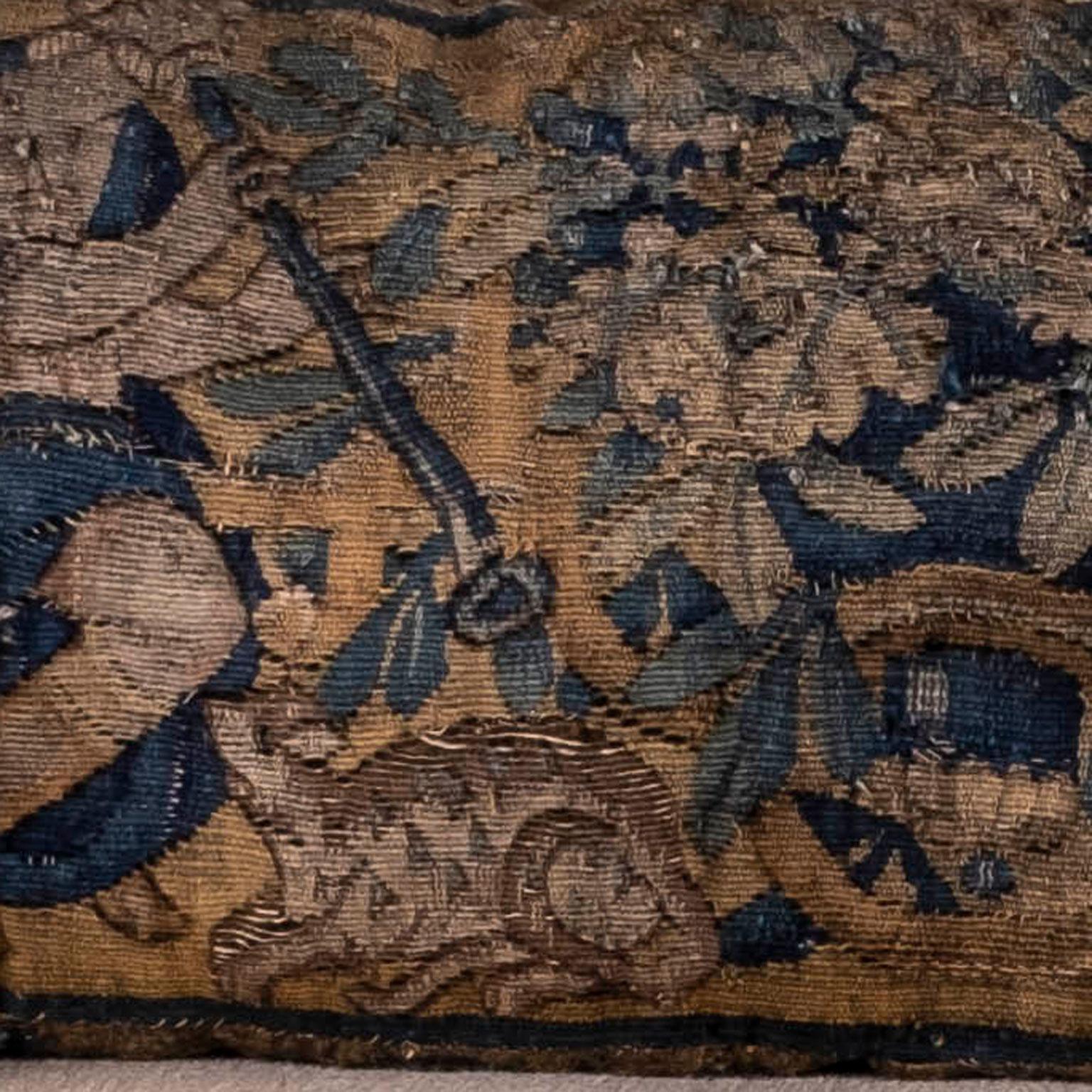 Baroque Pair of Flemish Tapestry Cushions