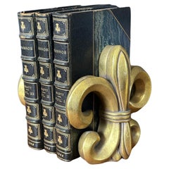 Pair of "Fleur de Lis" Cast Bookends