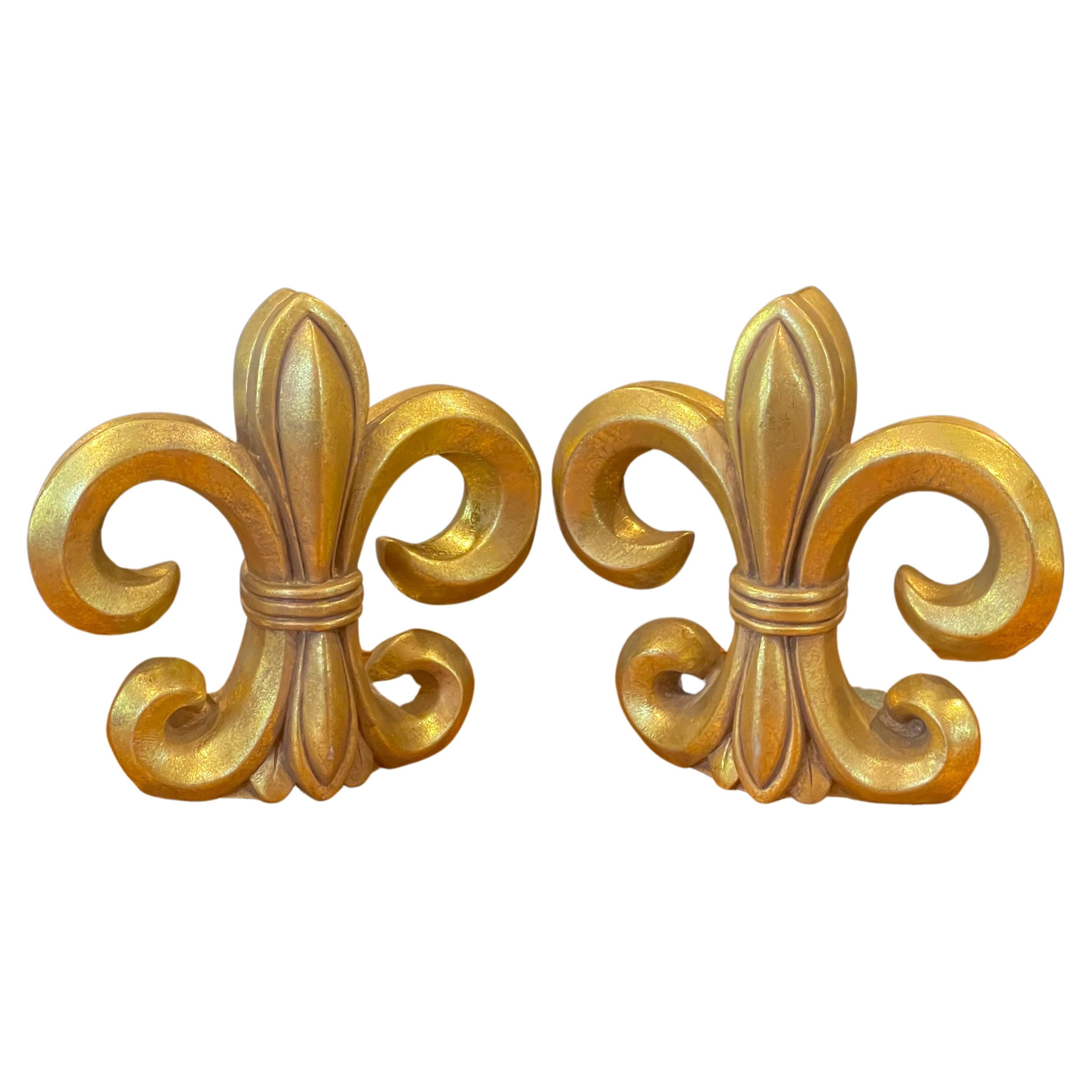 Pair of "Fleur De Lis" Cast Bookends