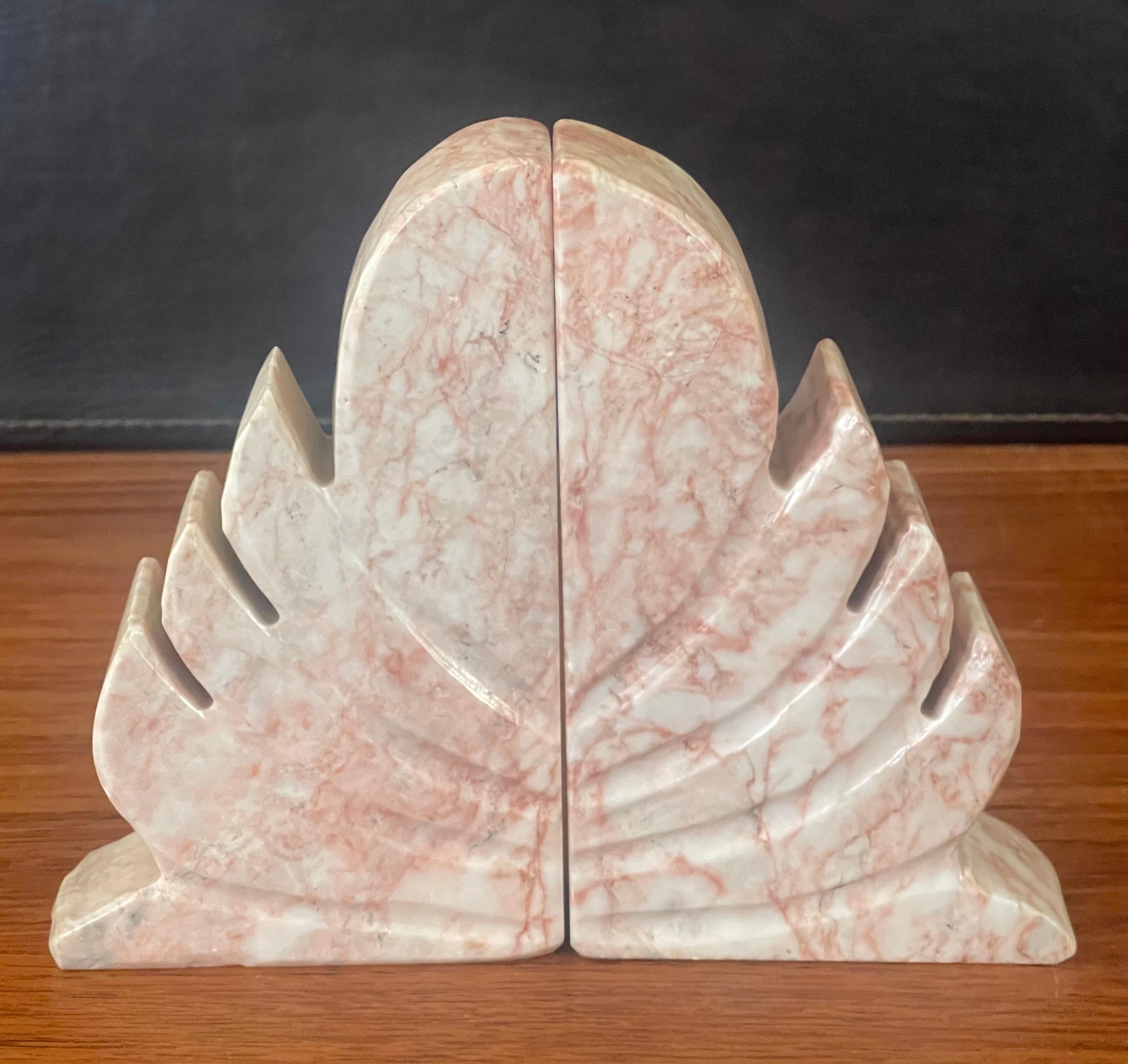 Pair of Fleur De Lis Style Marble Bookends For Sale 11