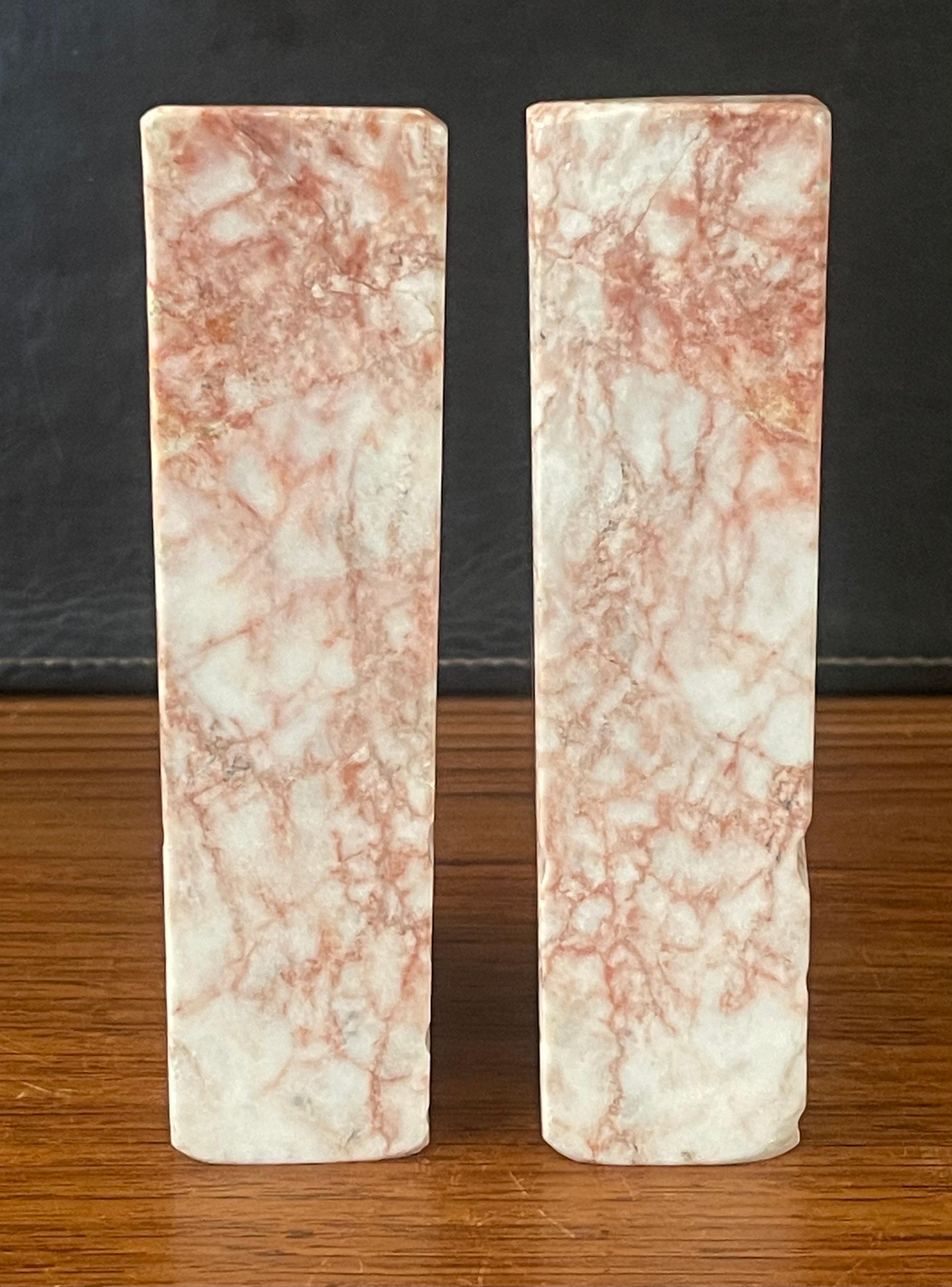 Pair of Fleur De Lis Style Marble Bookends For Sale 2