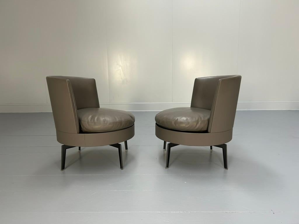 XXIe siècle et contemporain Paire de fauteuils pivotants Flexform 