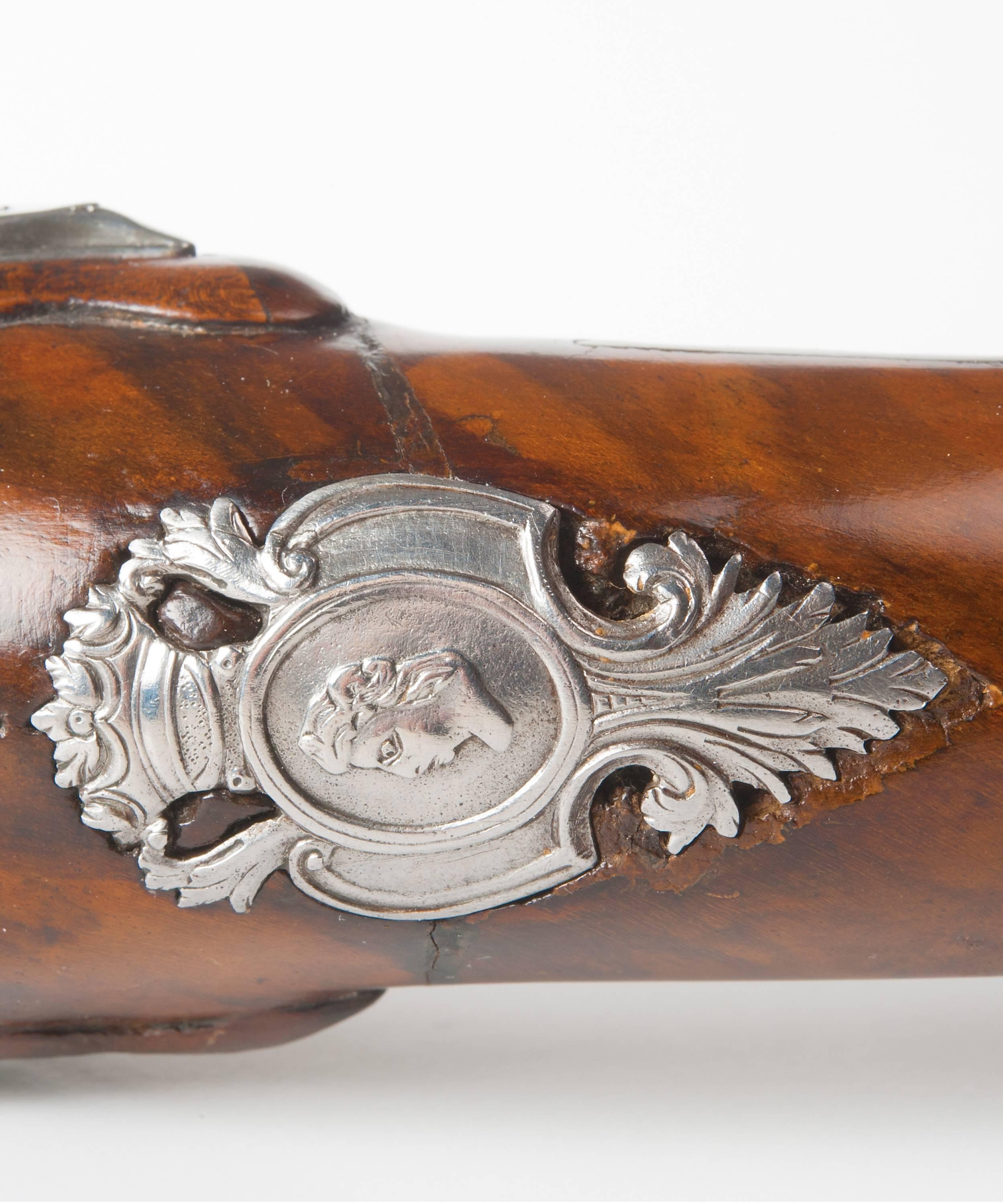 Louis XIV Pair of Flintlock Pistols by 'Oger Leblan' For Sale