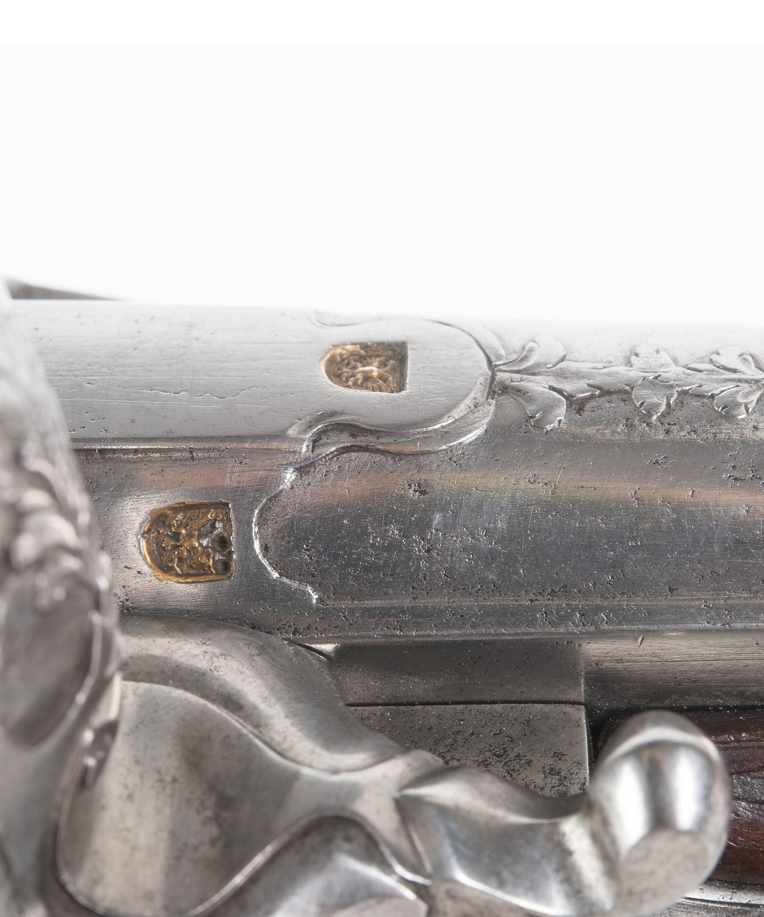 Pair of Flintlock Pistols by 'Oger Leblan' For Sale 1