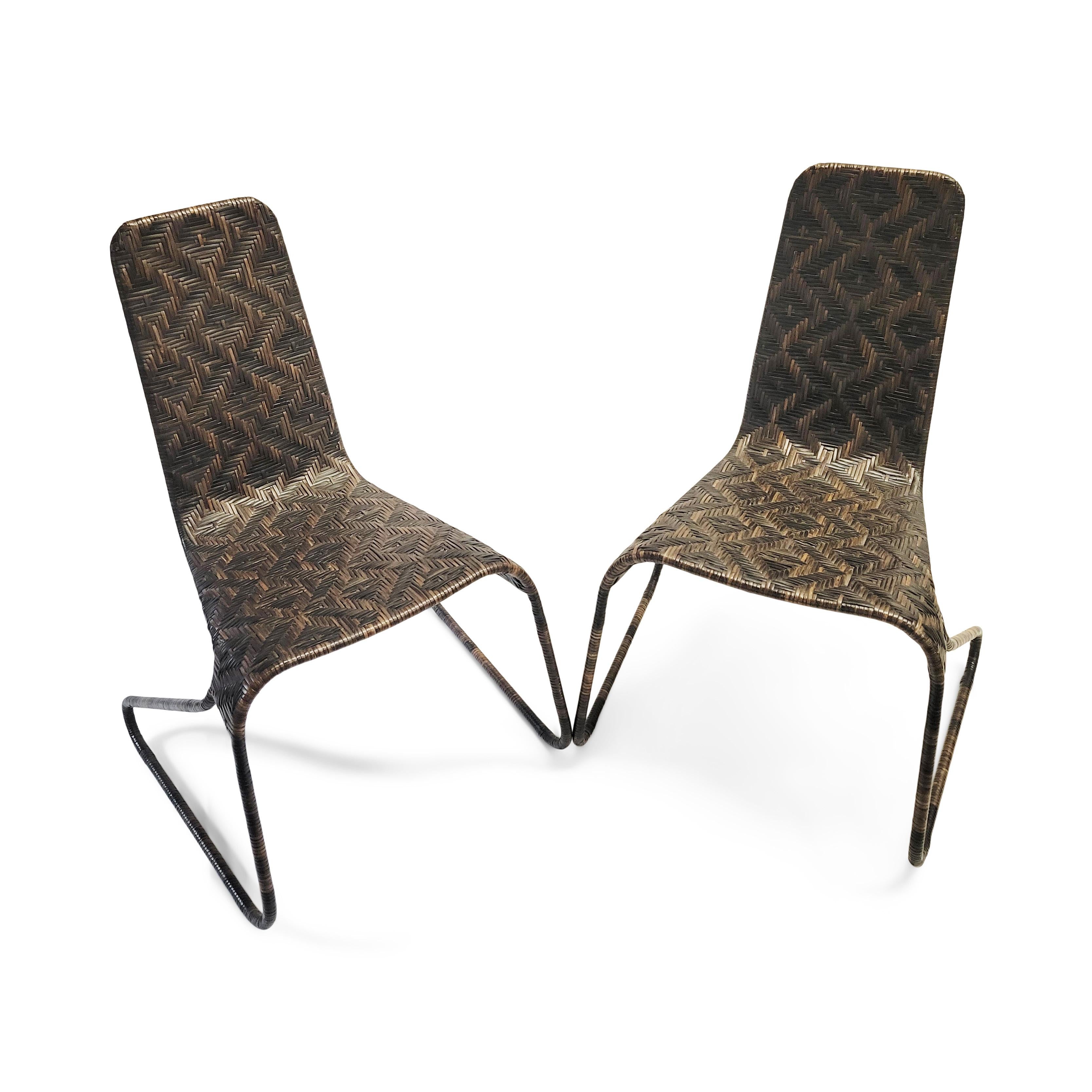 Pair of Flo Chairs and Side Table by Patricia Urquiola for Driade For Sale 3