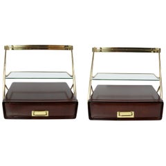 Pair of Floating Mid-Century Modern Nightstands by Silvio Cavatorta