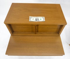 Pair of Floating Tops One Drawer Tapered Legs Step End Tables Night Stands MINT!