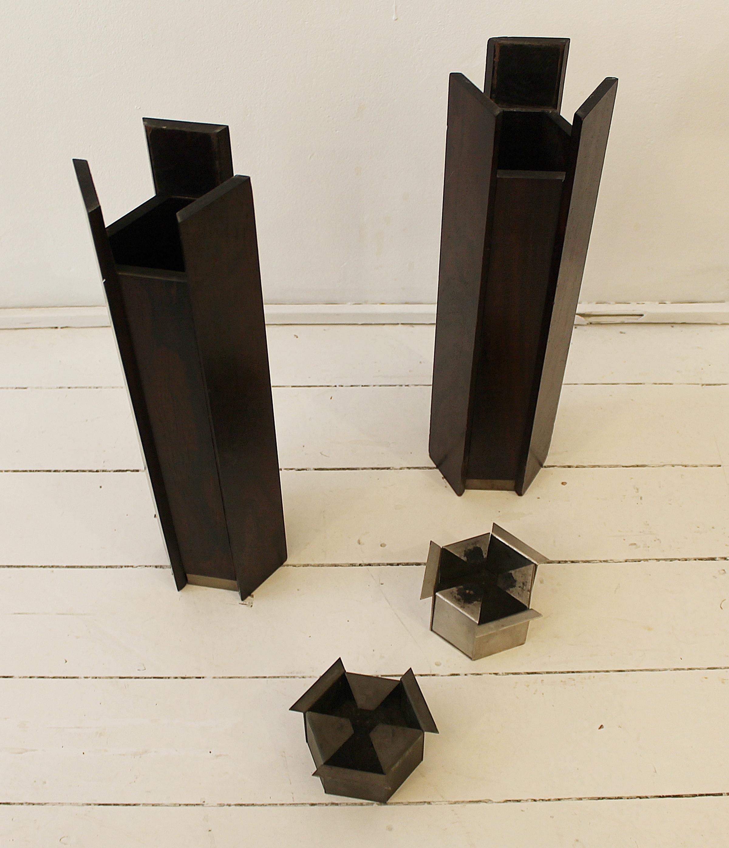 Pair of Floor Ashtray by Ico Parisi for Stildomus In Good Condition For Sale In Brussels, BE