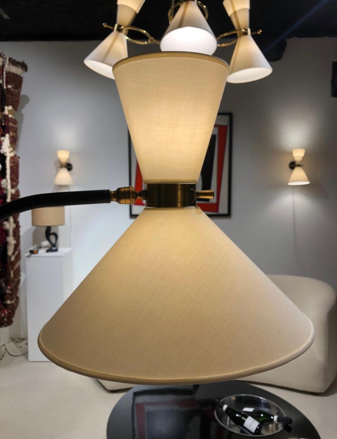 Pair of Floor Lamp by Maison Lunel, 1950 9