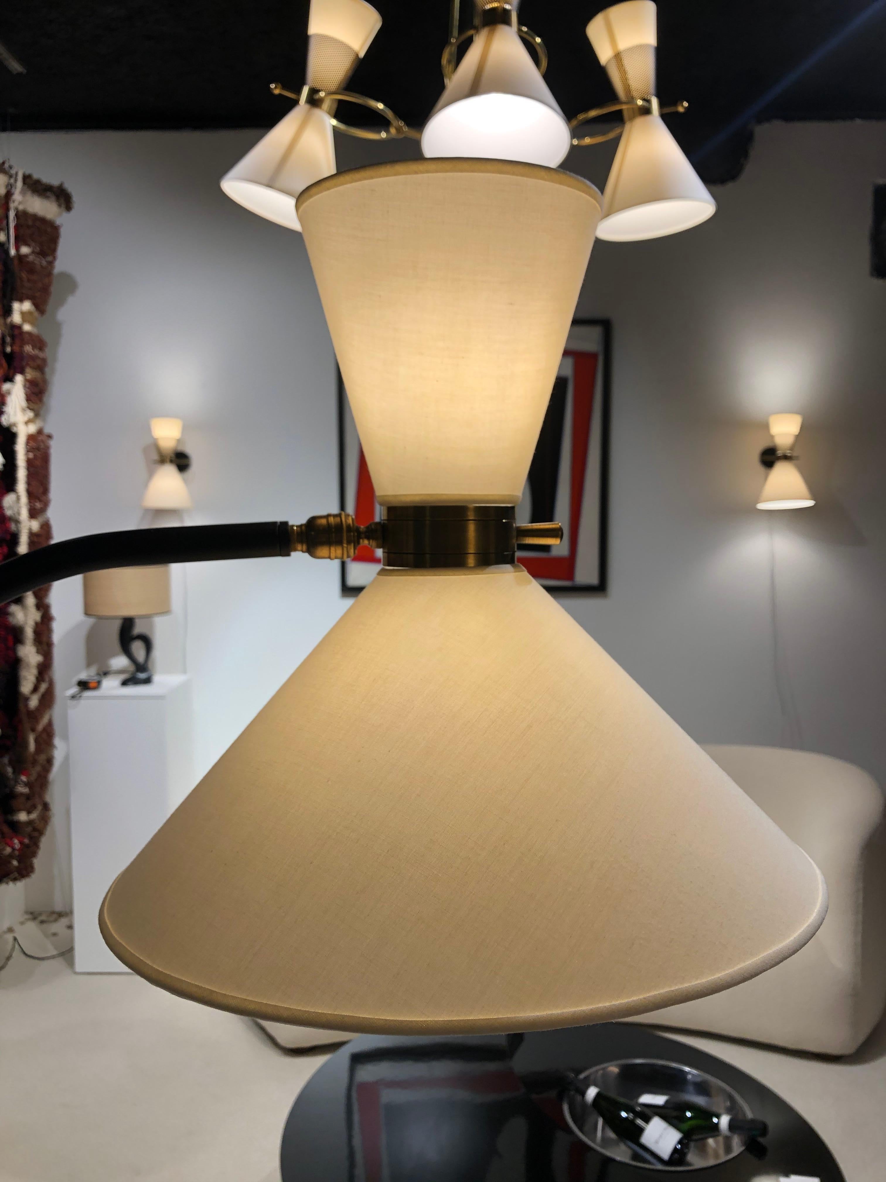 Pair of Floor Lamp by Maison Lunel, 1950 2