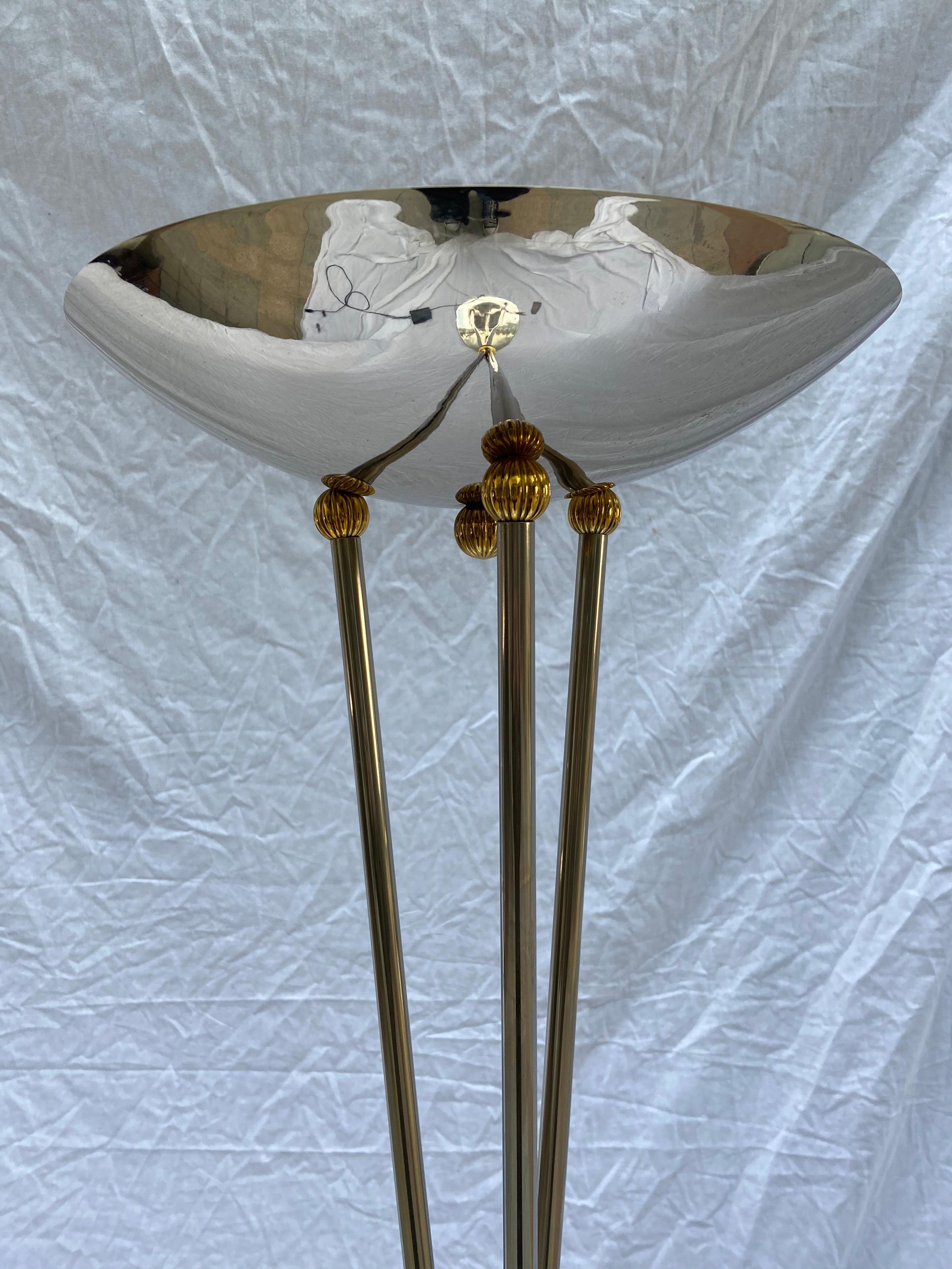 Pair of Floor Lamp, Italian Work, Circa 1980 In Good Condition In Saint ouen, FR