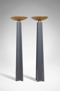 Pair of Floor Lamp, Wagneriana Model, by Lella and Massimo Vignelli