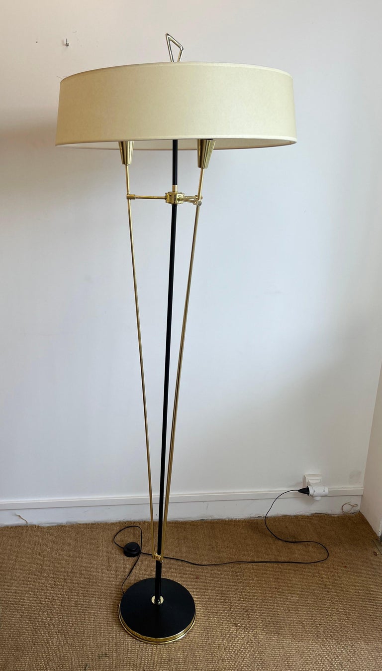 French Pair of Floor Lamps 1950 Maison Arlus