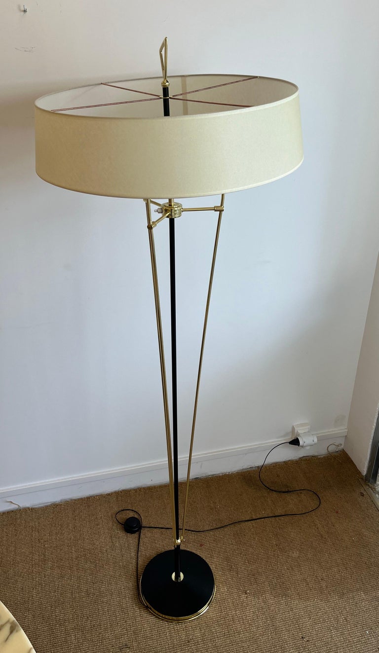 Pair of Floor Lamps 1950 Maison Arlus In Excellent Condition In Saint-Ouen, FR