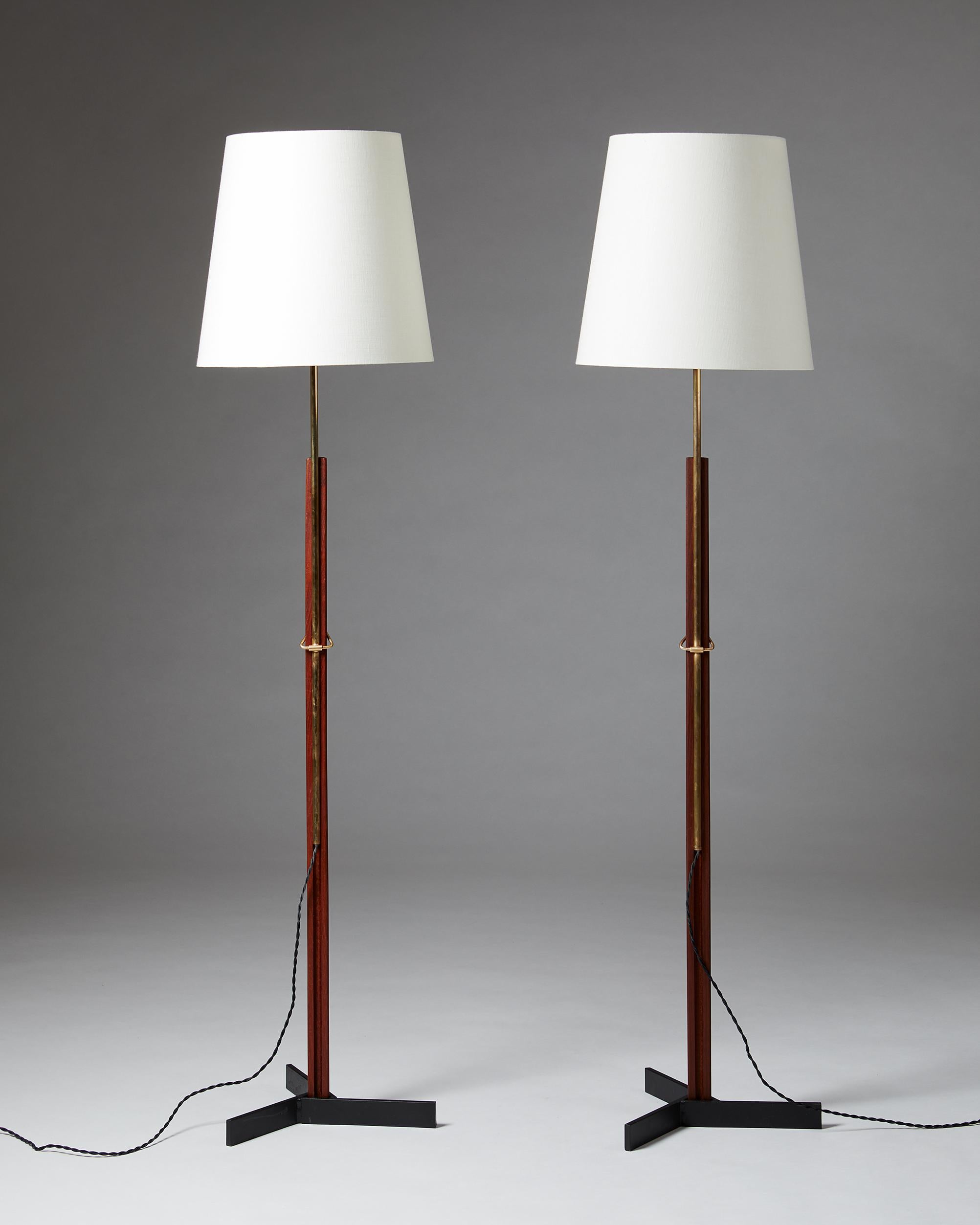 Mid-Century Modern Pair of Floor Lamps, Anonymous, 1960s
