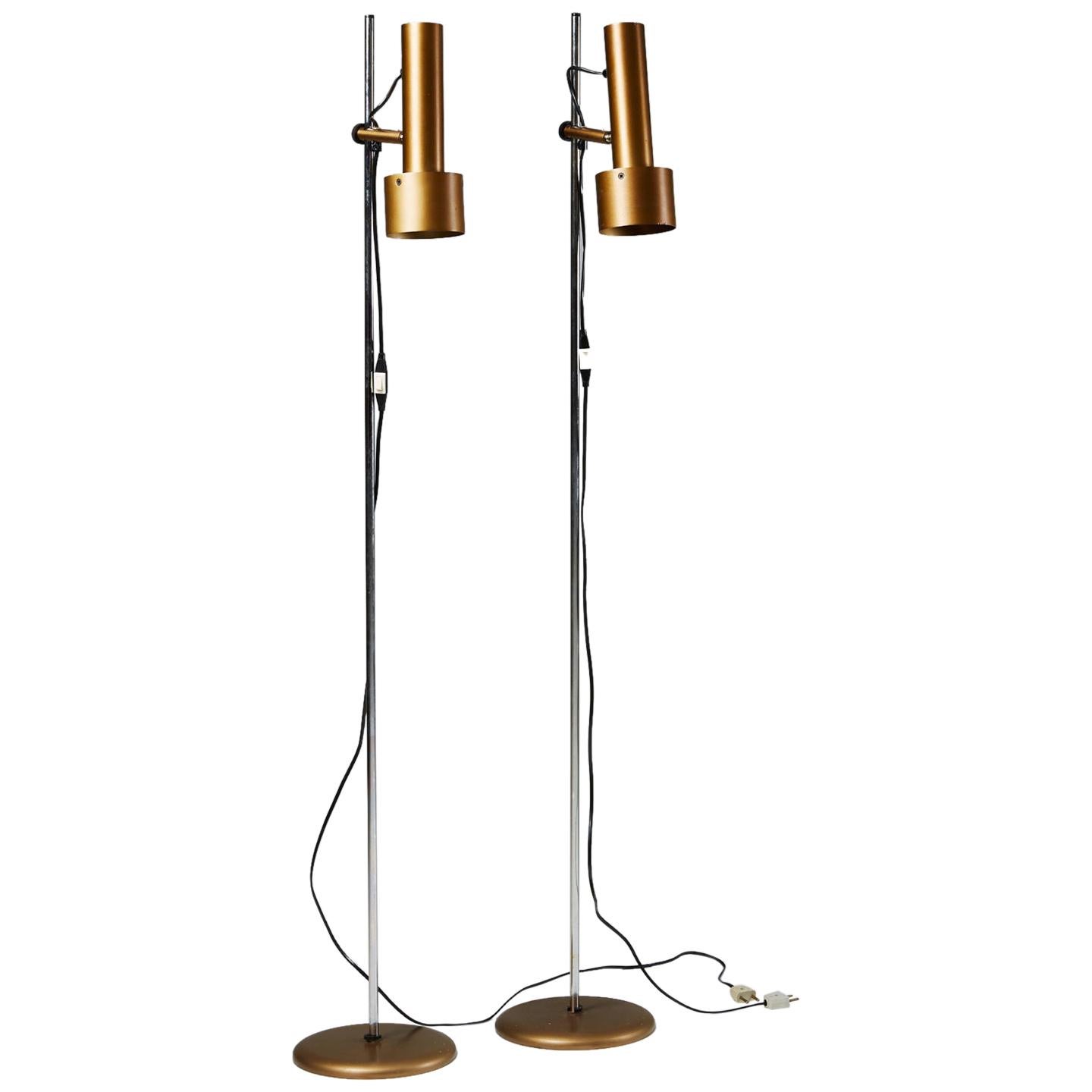 Pair of Floor Lamps Anonymous, Denmark, 1960s