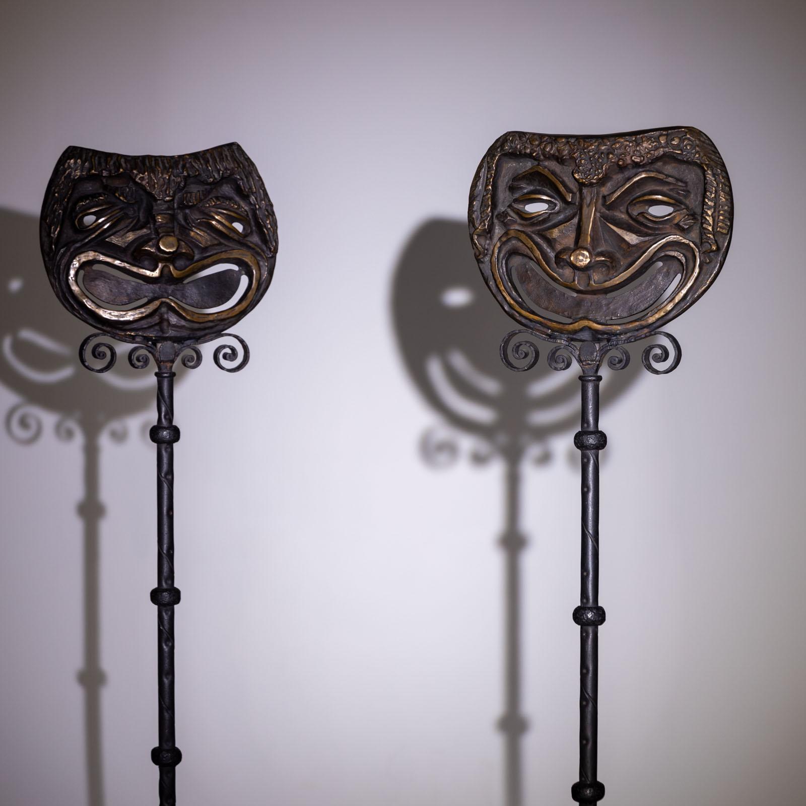 Pair of Floor Lamps attr. to Alessandro Mazzucottelli, Italy early 20th Century For Sale 8