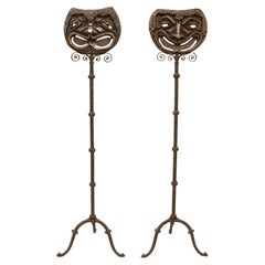 Pair of Floor Lamps attr. to Alessandro Mazzucottelli, Italy early 20th Century