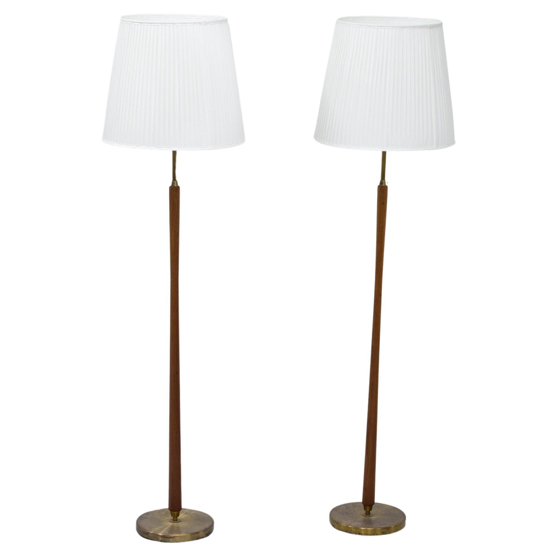 Pair of floor lamps attributed to Hans Bergström, by ASEA belysning. 1950s For Sale