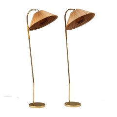 Pair of Floor Lamps Attributed to Paavo Tynell for Idman, Finland, 1950’s