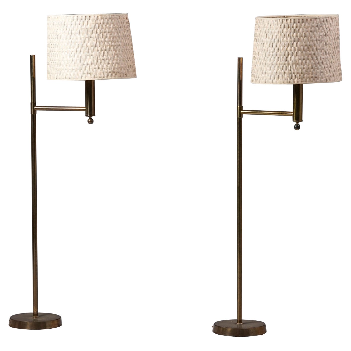 Pair of Floor Lamps, Bergboms, Sweden, 1960s