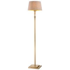 Paire de lampadaires, finition laiton brossé, style américain.