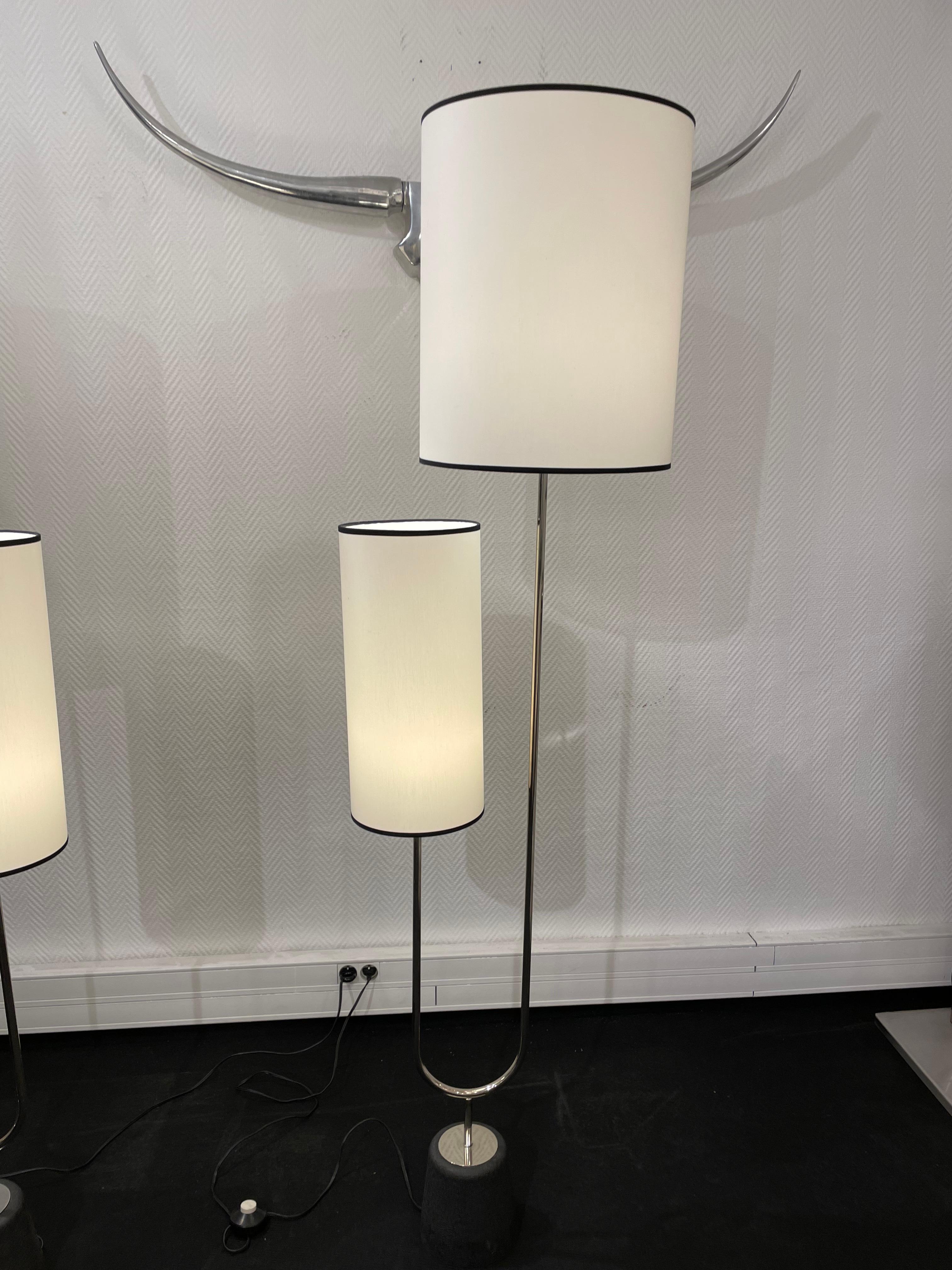 Pair of Floor Lamps by Arlus For Sale 6