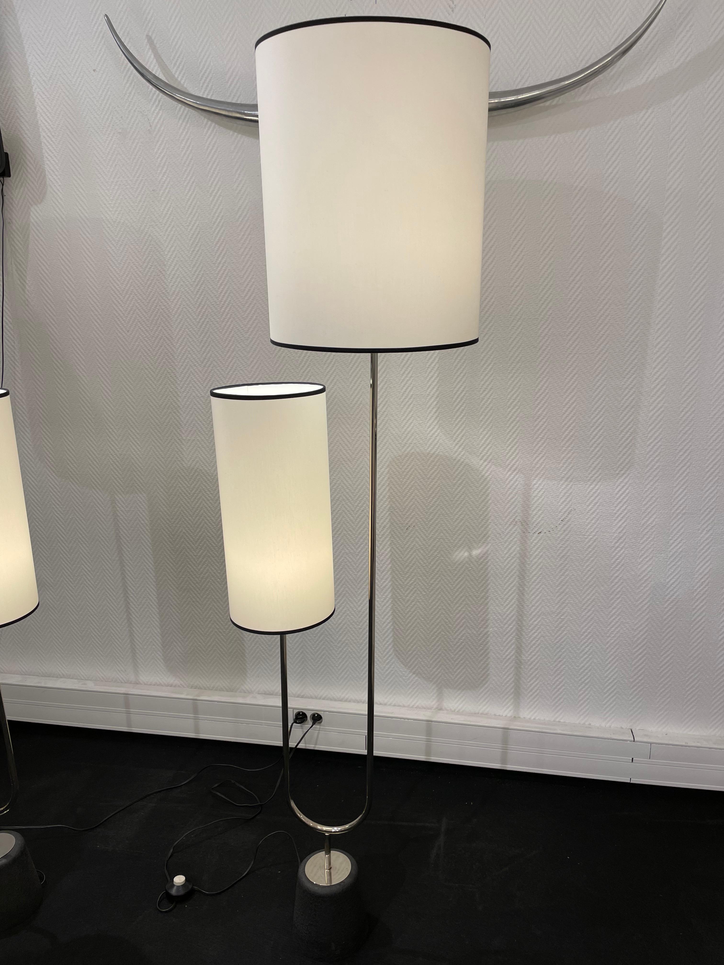 Pair of Floor Lamps by Arlus In Good Condition For Sale In Saint-Ouen, FR
