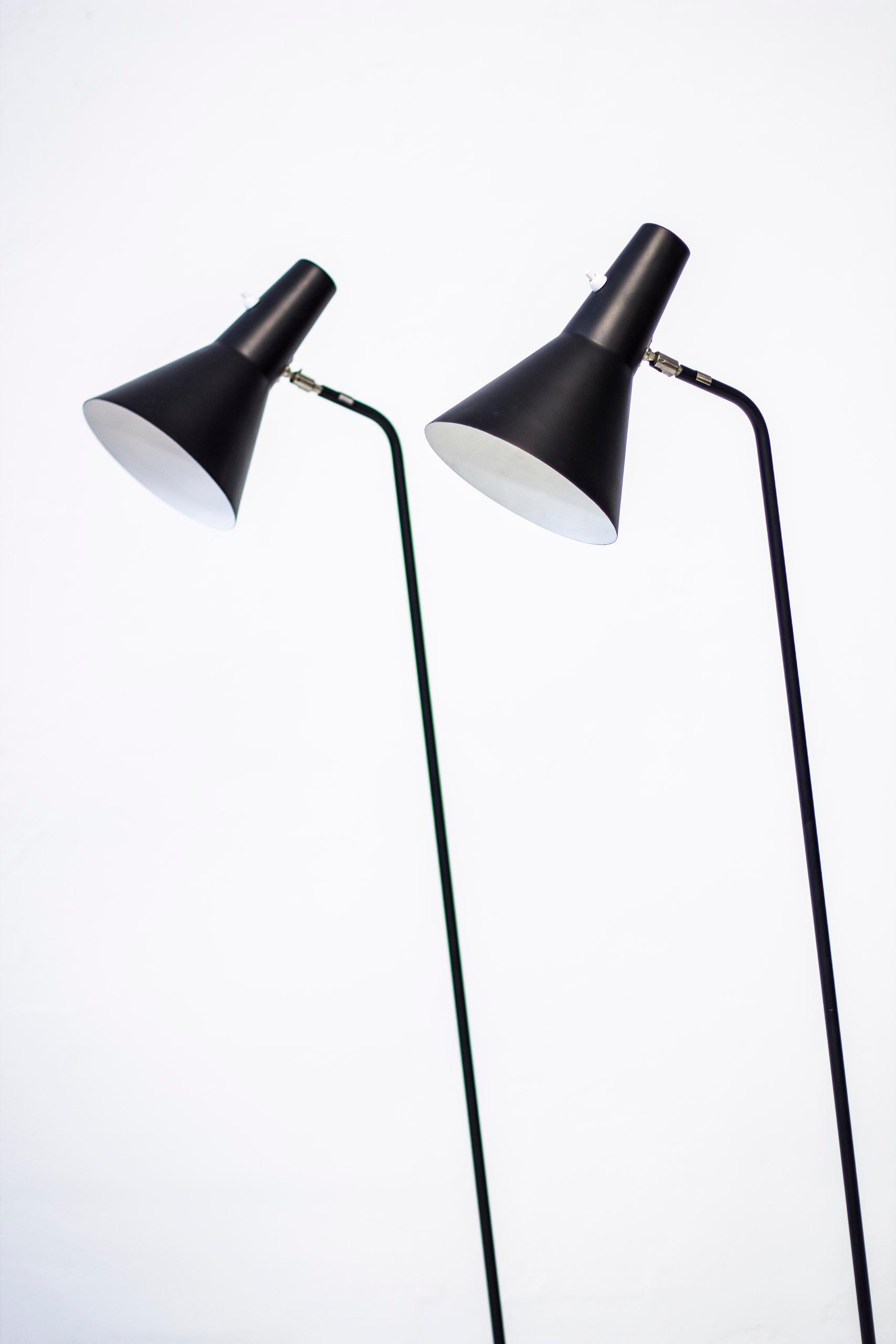 Swedish Pair of Floor Lamps by ASEA Belysning, Sweden, 1950s