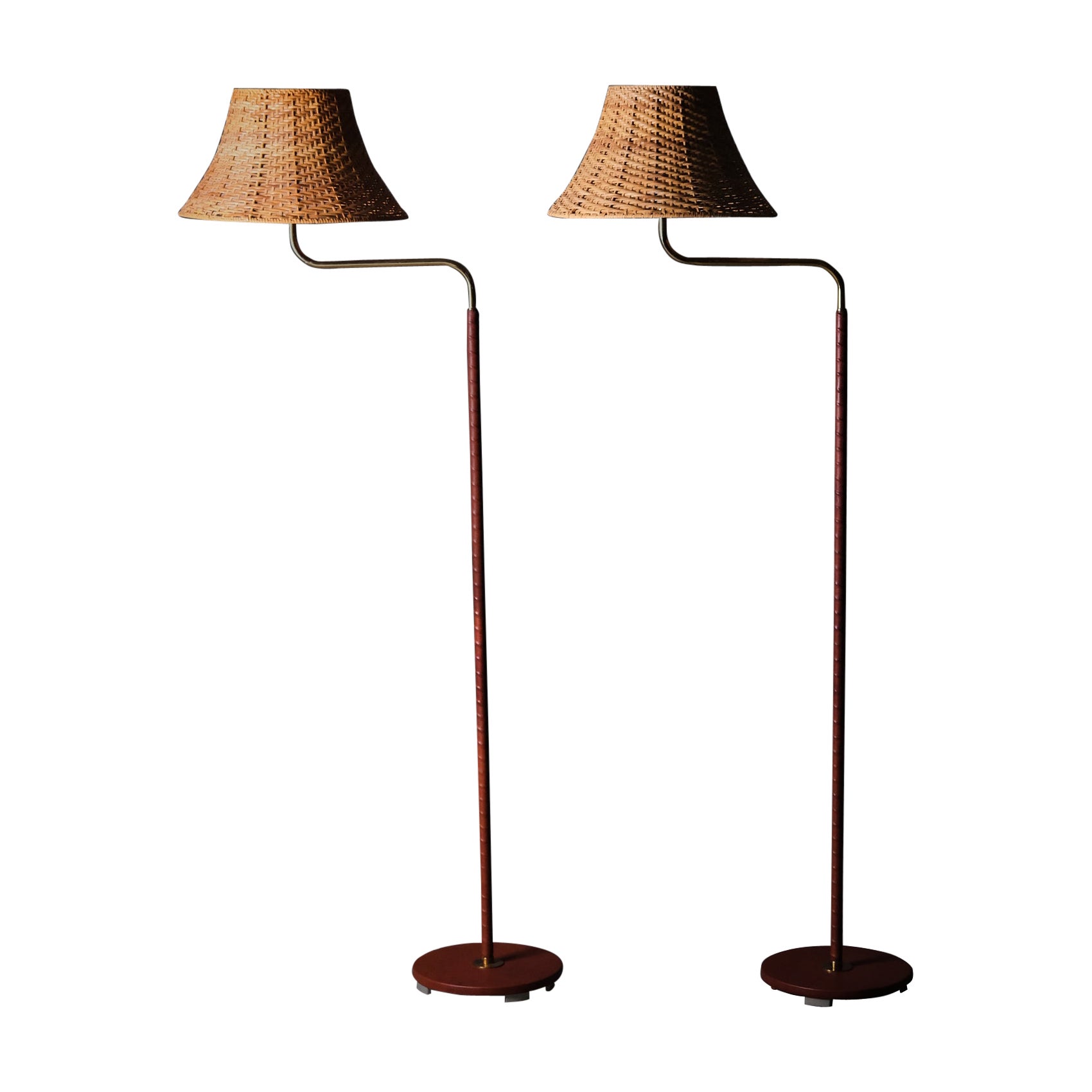 Coppia di lampade da terra di ASEA, Svezia, anni '50 in vendita