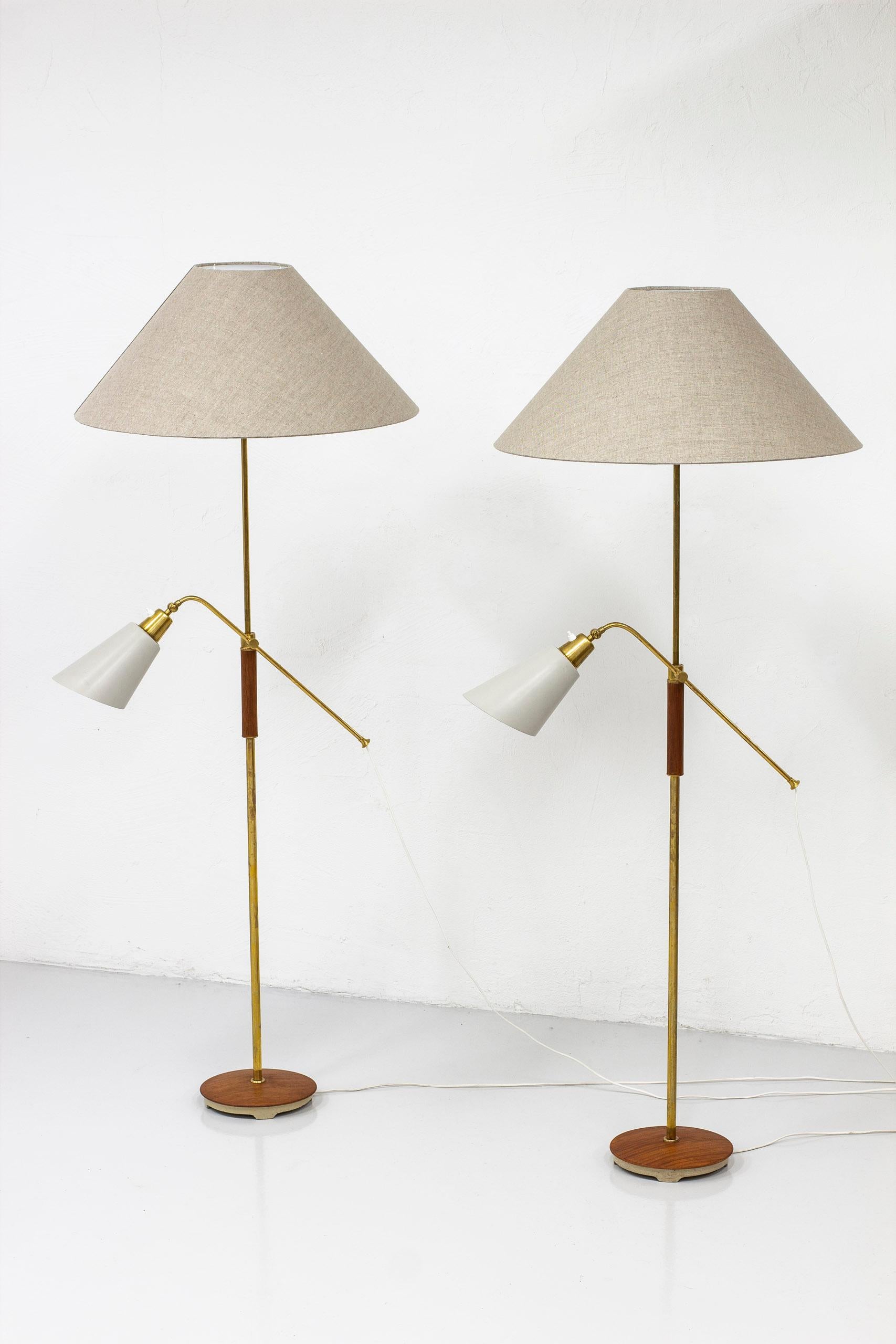 Floor lamps designed ca 1952 by Bertil Brisborg. Produced for the 