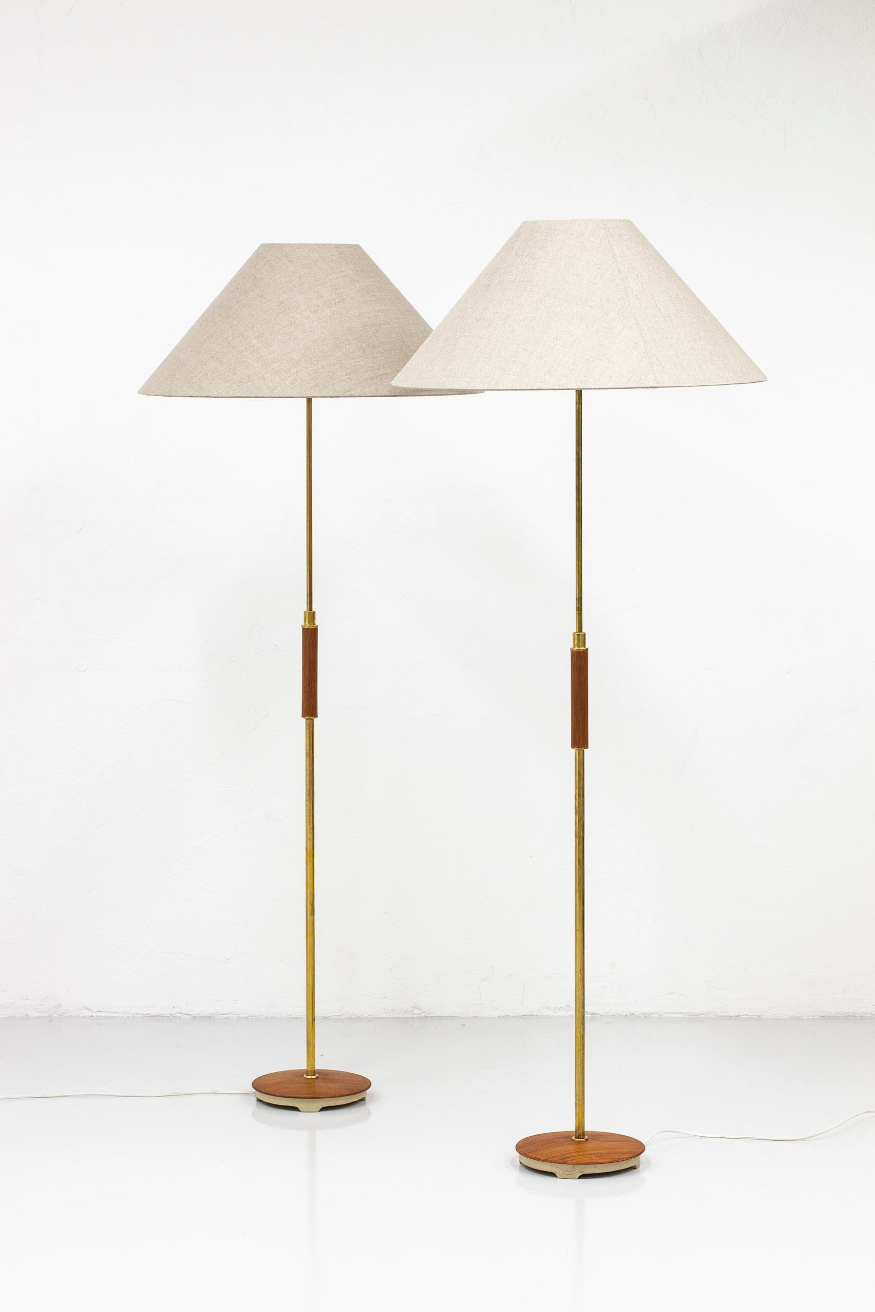 Swedish Pair of Floor Lamps by Bertil Brisborg, Nordiska Kompaniet, Sweden, 1952