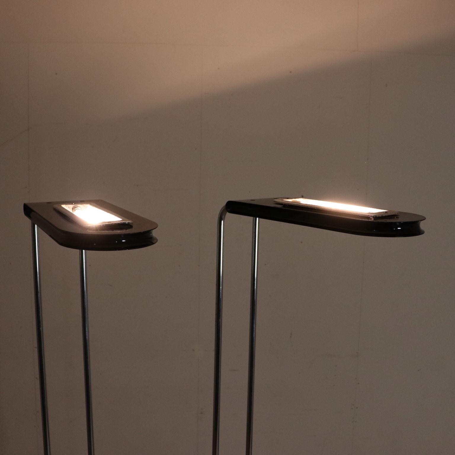 Mid-Century Modern Pair of Floor Lamps by Bruno Gecchelin Vintage, Italy, 1970s-1980s
