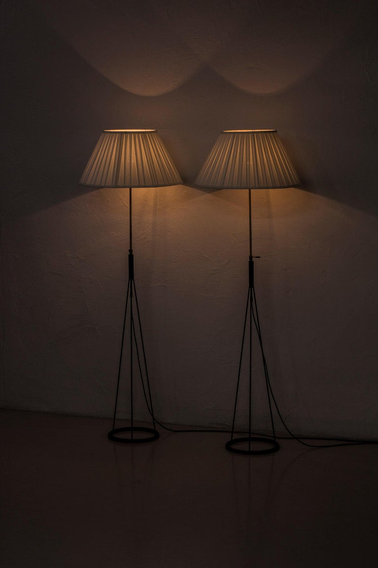 Pair of floor lamps by Eje Ahlgren for Luco, Sweden, 1950s For Sale 1