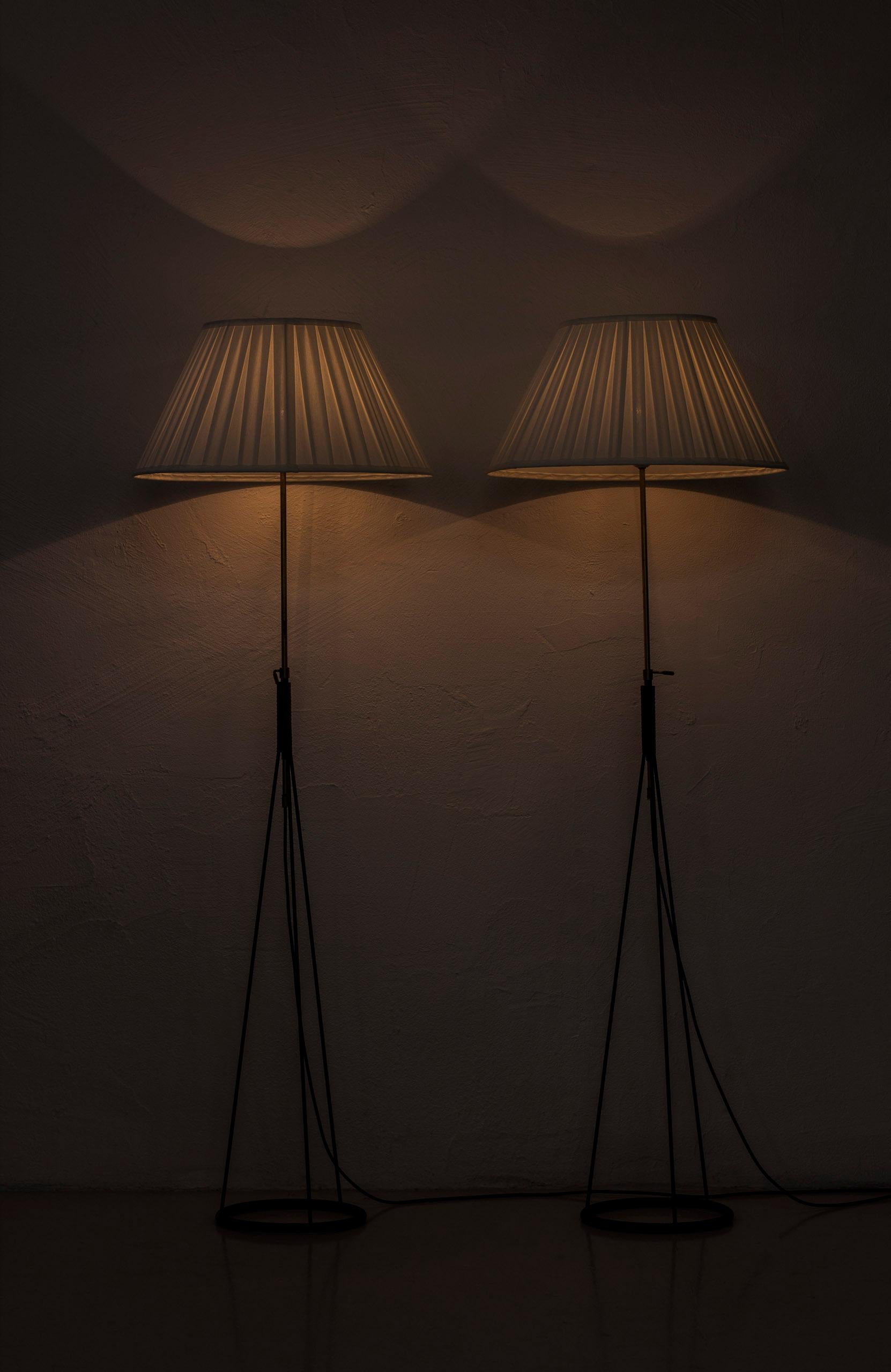 Pair of floor lamps by Eje Ahlgren for Luco, Sweden, 1950s 1