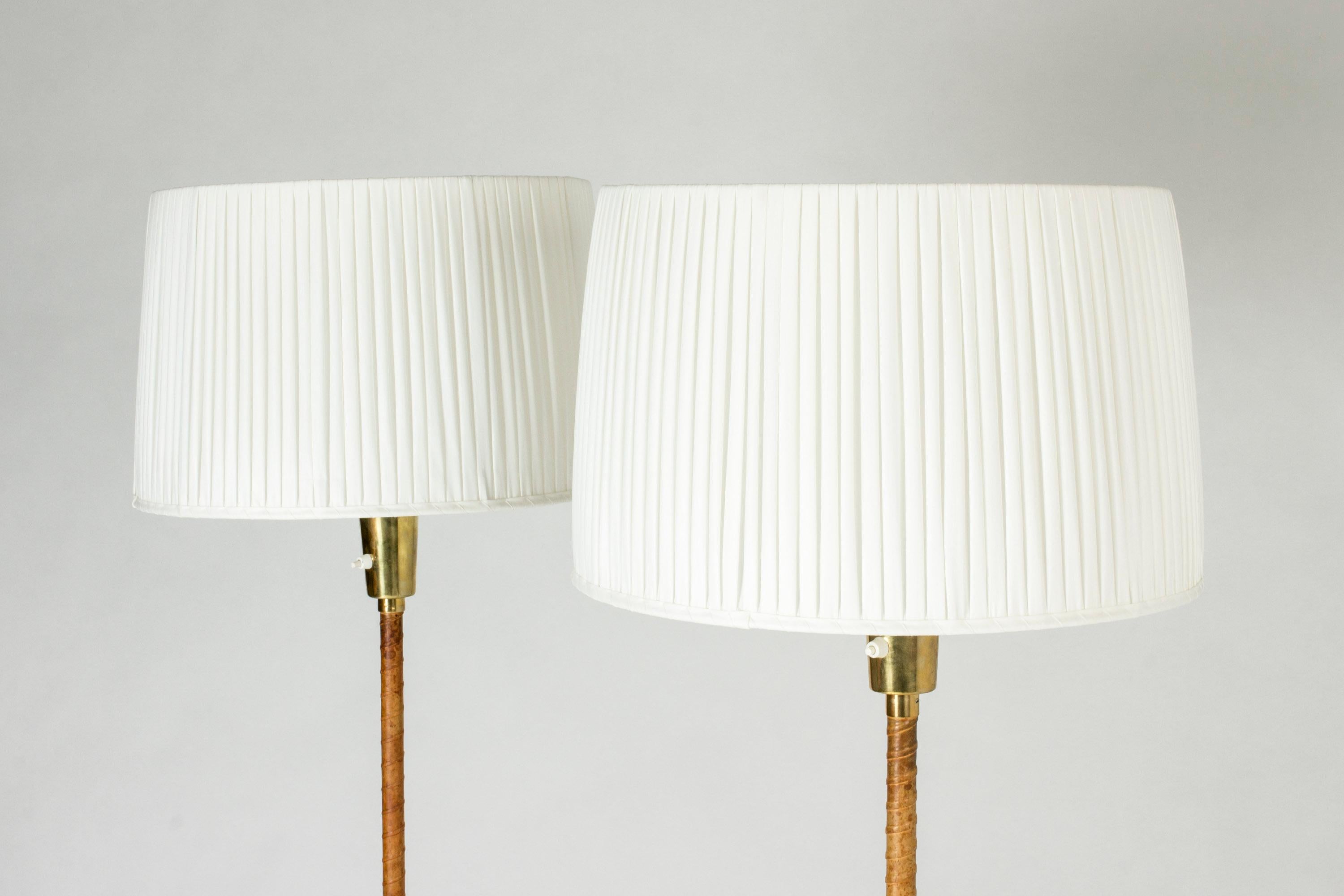Brass Pair of Floor Lamps by Lisa Johansson-Pape for Orno For Sale
