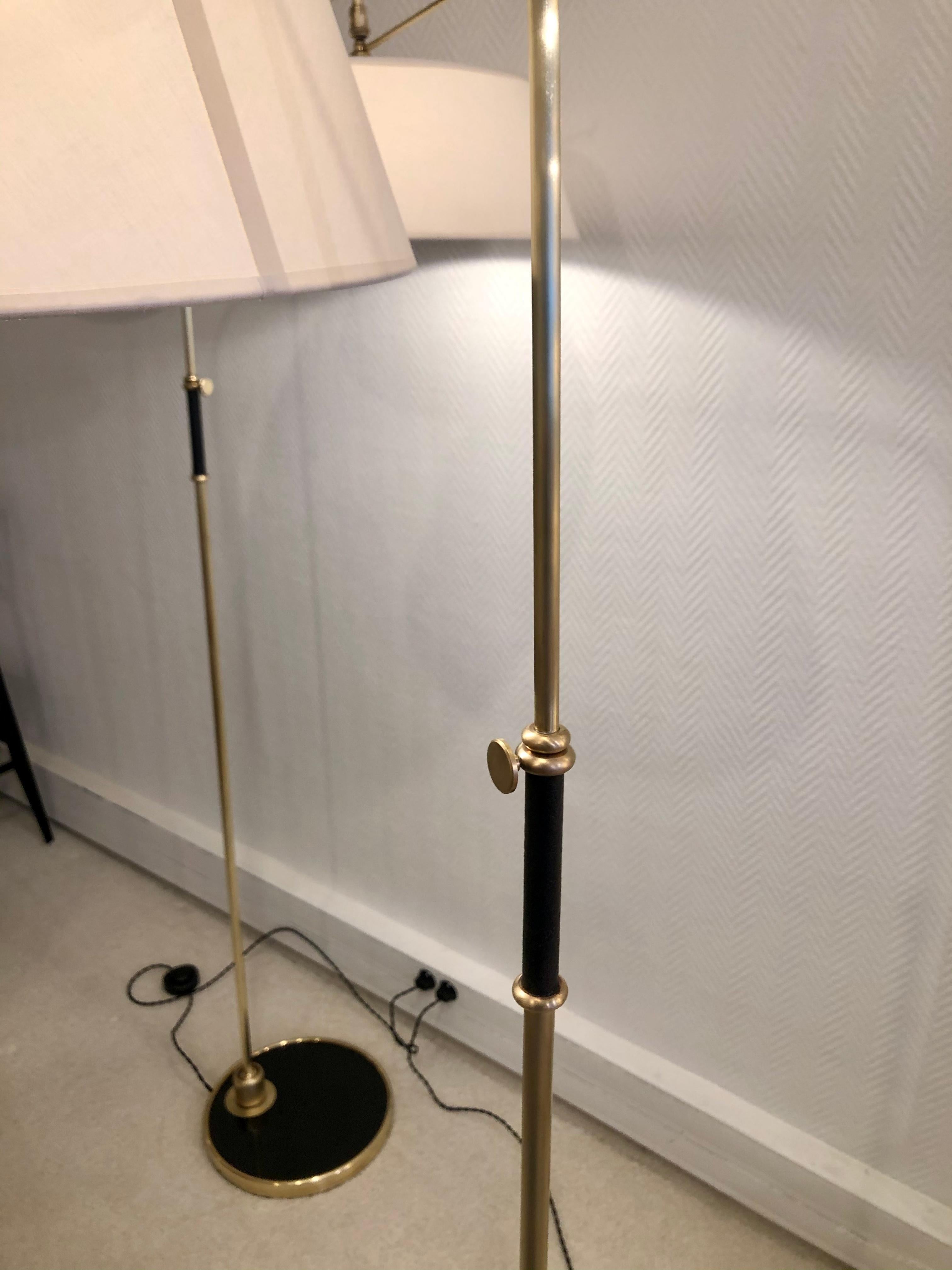 Pair of Floor Lamps by Lunel, 1950 In Good Condition In Saint-Ouen, FR