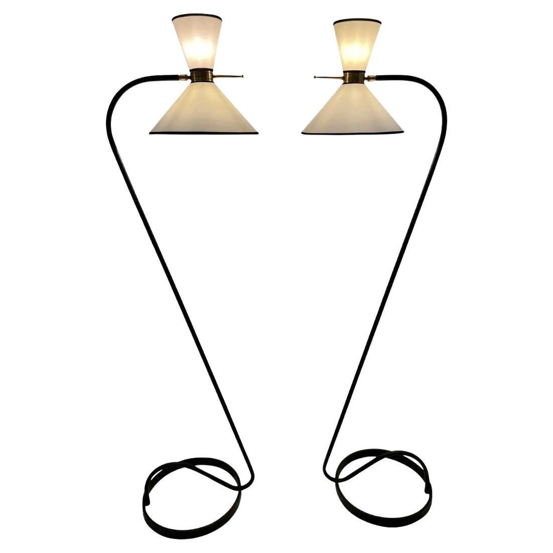 Paire de lampadaires de Lunel