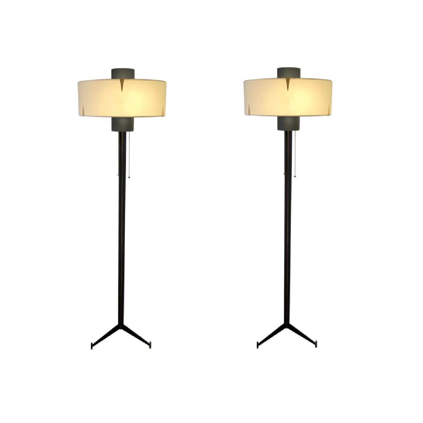 Pair of Floor Lamps by Maison Arlus, 1950 For Sale 4
