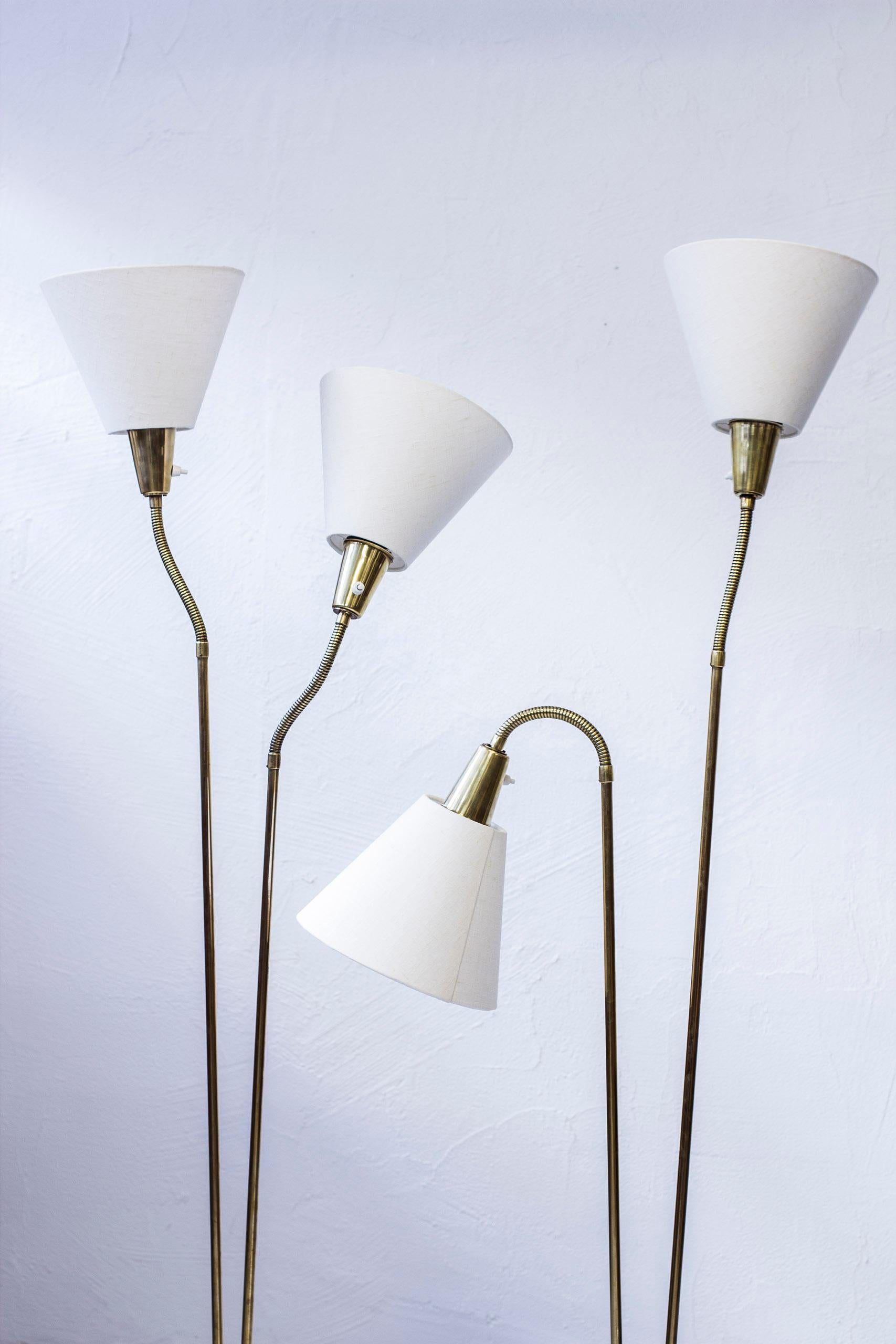 Scandinavian Modern Pair of Floor Lamps by Sonja Katzin, ASEA, Sweden, 1950s