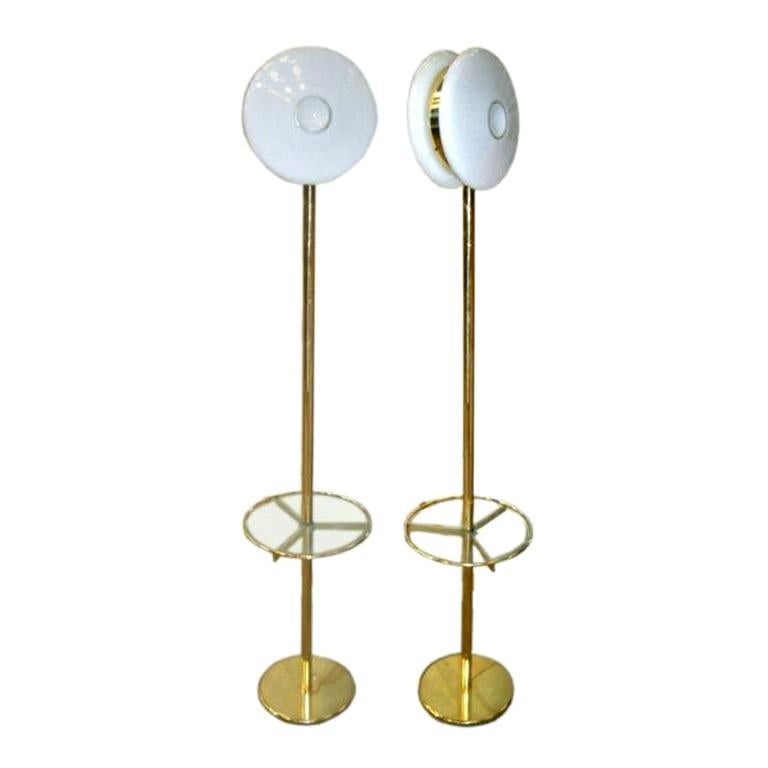 Pair of Floor Lamps By Sottsass For Sale