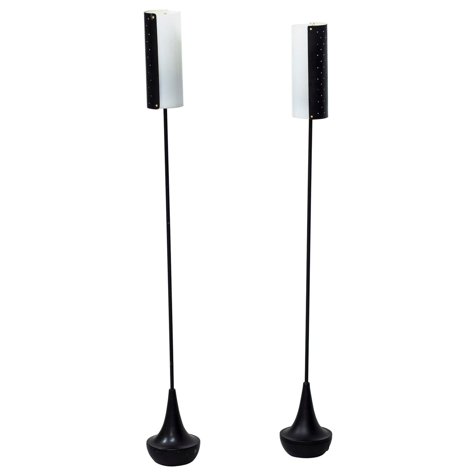 Pair of Floor Lamps by Stilarmatur, Sweden, 1950s For Sale